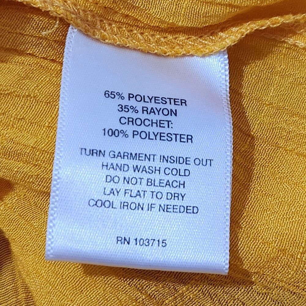 Hannah Yellow Blouse Size 2X Lightweight. New - Picture 10 of 10